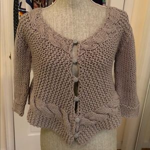 FREE PEOPLE cropped grey sweater / Size M